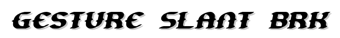 Gesture Slant BRK font